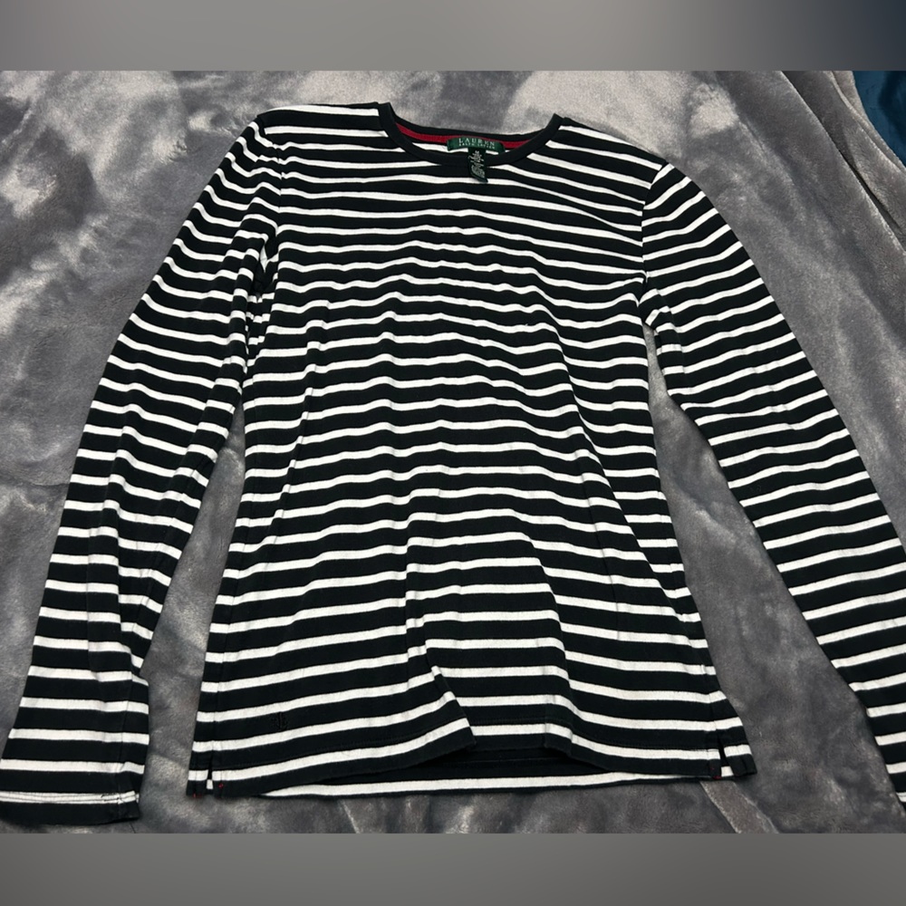RALP LAUREN STRIPED LONG SLEEVE WOMEN